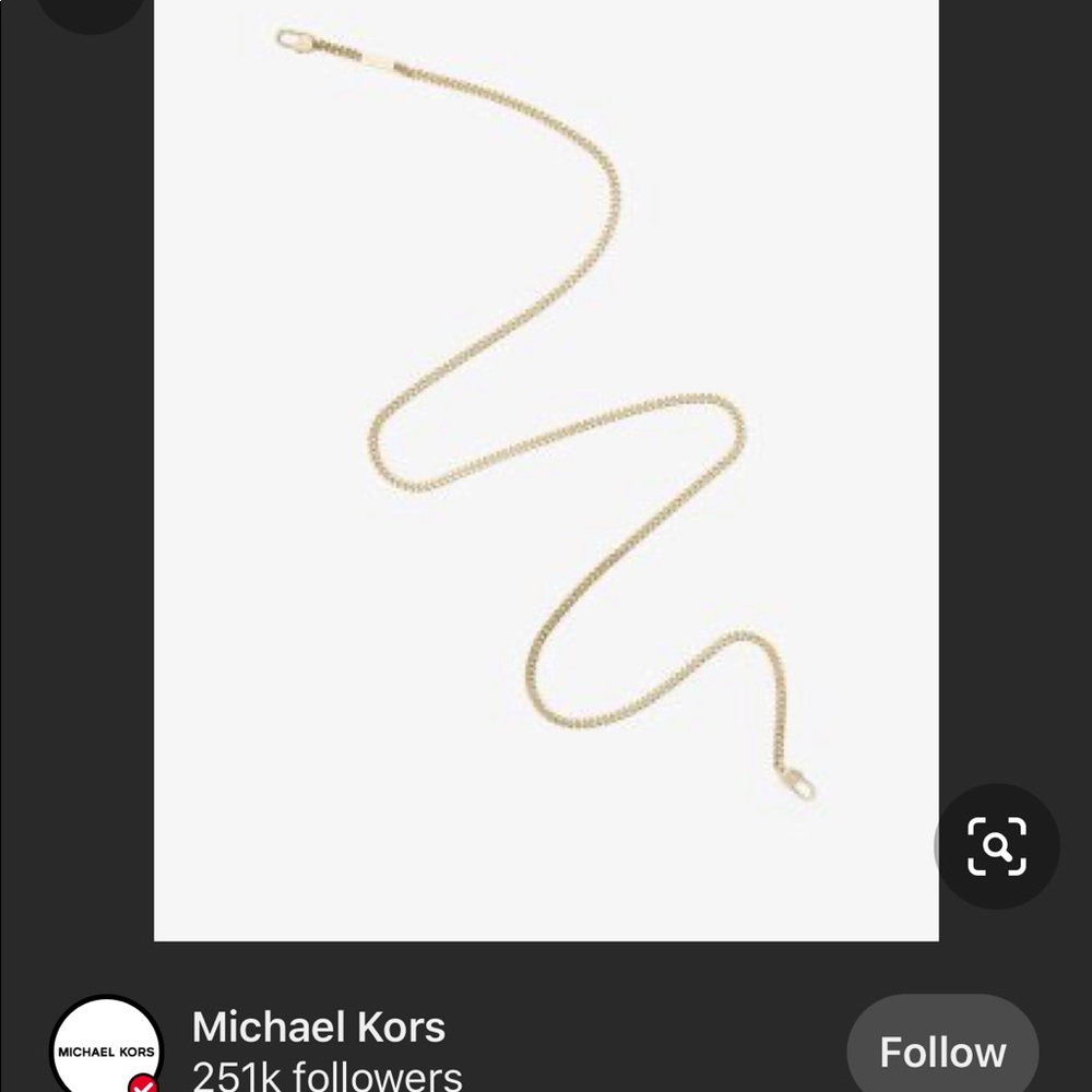 Michael Kors x FUJIFILM INSTAX gold camera chain